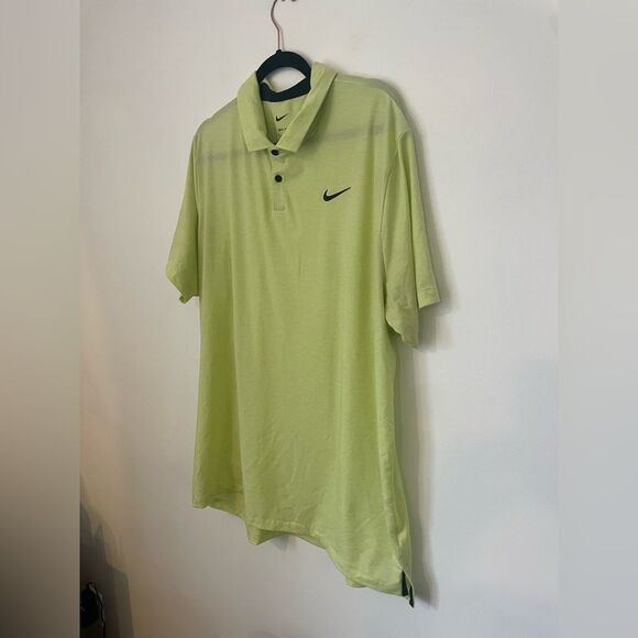Nike Dri-FIT Tour Men's Golf Polo xlarge Light Lemon Twist/Black - Picture 10 of 11